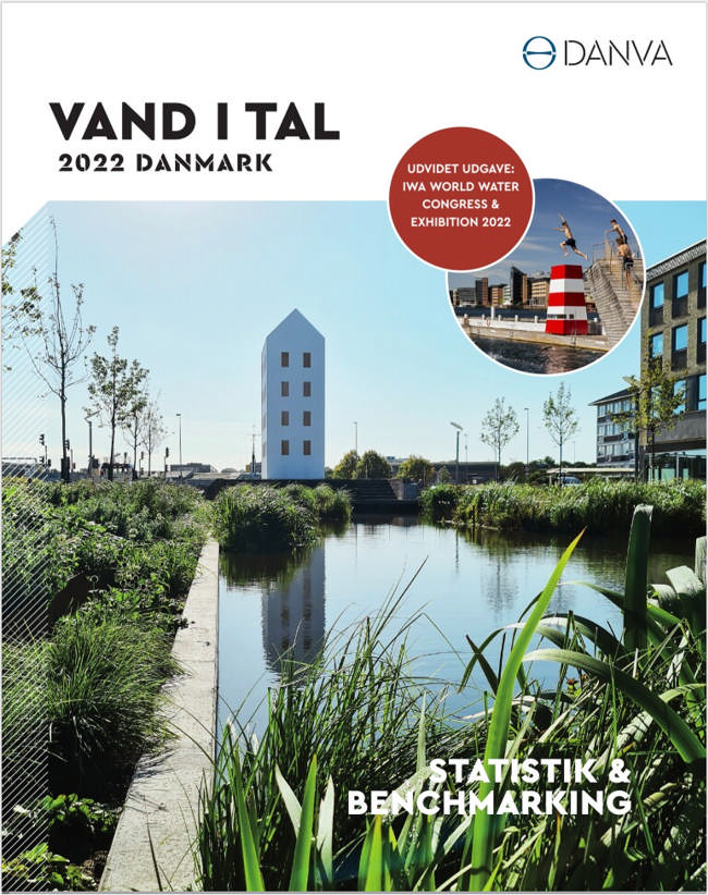 Forside af brochuren: Vand i tal 2022.