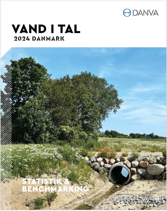 Forside af brochuren: Vand i tal 2024.