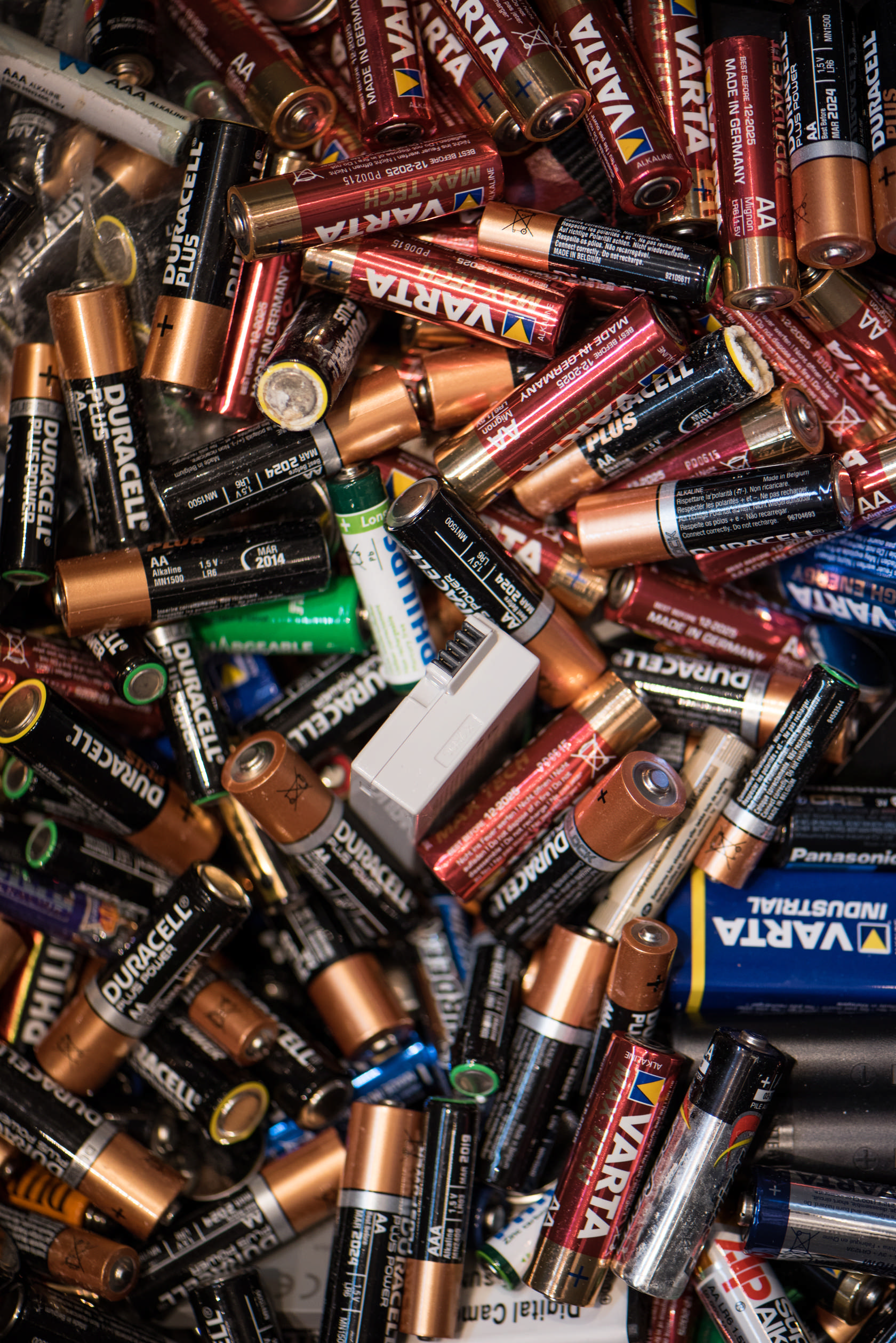 Brugte batterier. Foto: Colourbox.