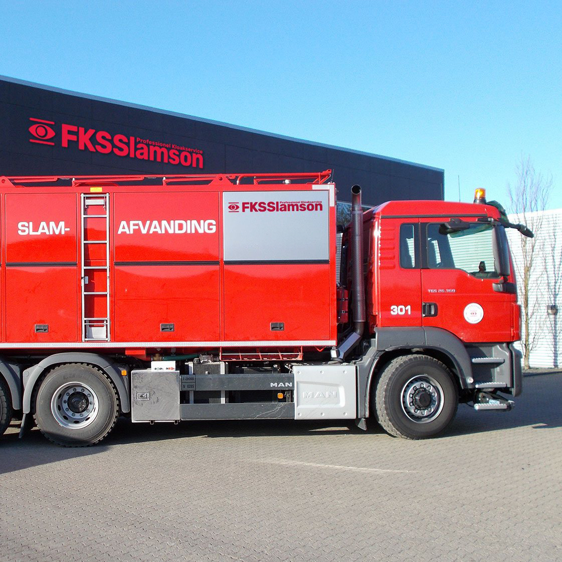 Billede af slamsuger-lastbil. Foto: FKSSlamson